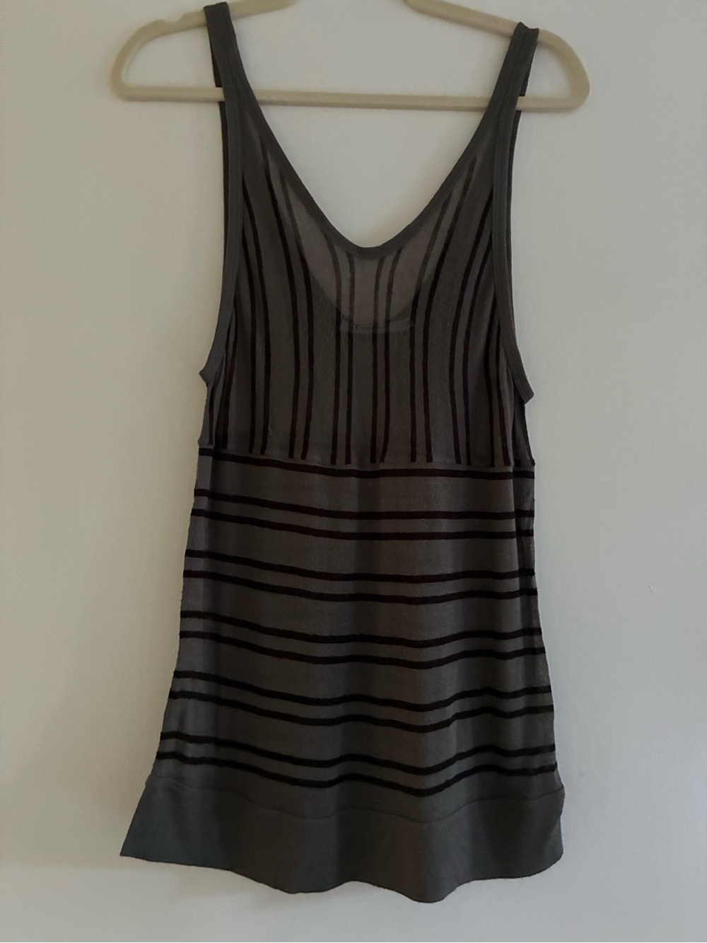 Alexander Wang Gray and Brown Striped Knit Tank *MOVING SALE*